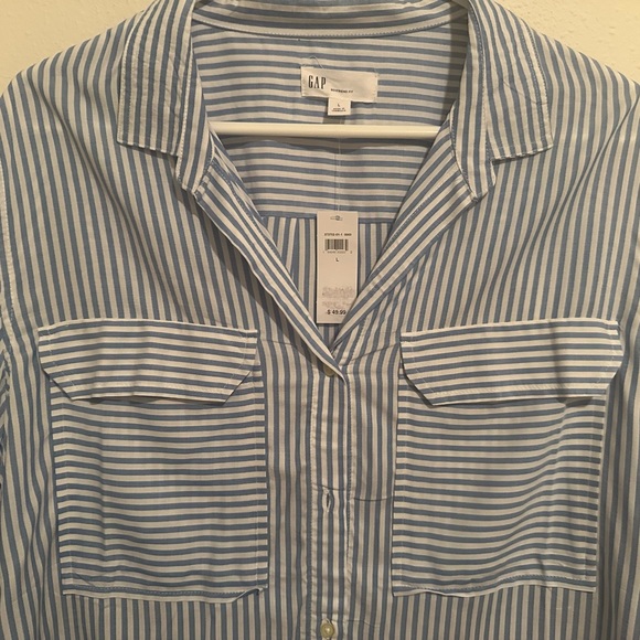 NWT Blouse/Shirt, Fluid/School/Work/Play Cotton/ComfyCasual Elegance GAP - Picture 2 of 5